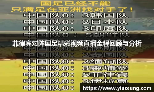 菲律宾对阵国足精彩视频直播全程回顾与分析